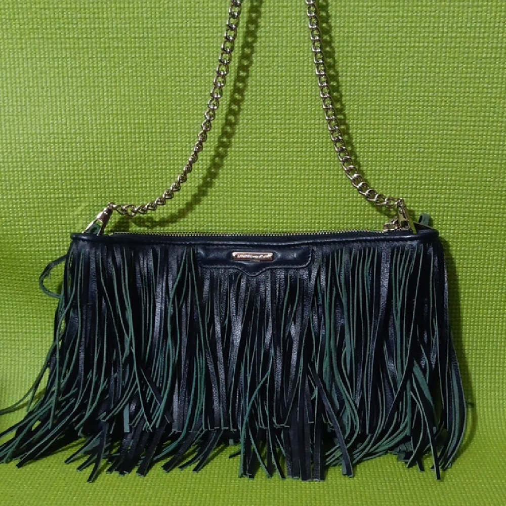 Rebecca Minkoff Black Fringe Shoulder Bag